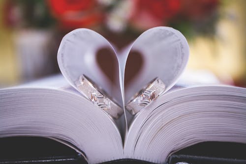 Free Two Rings on Opened Book Stock Photo