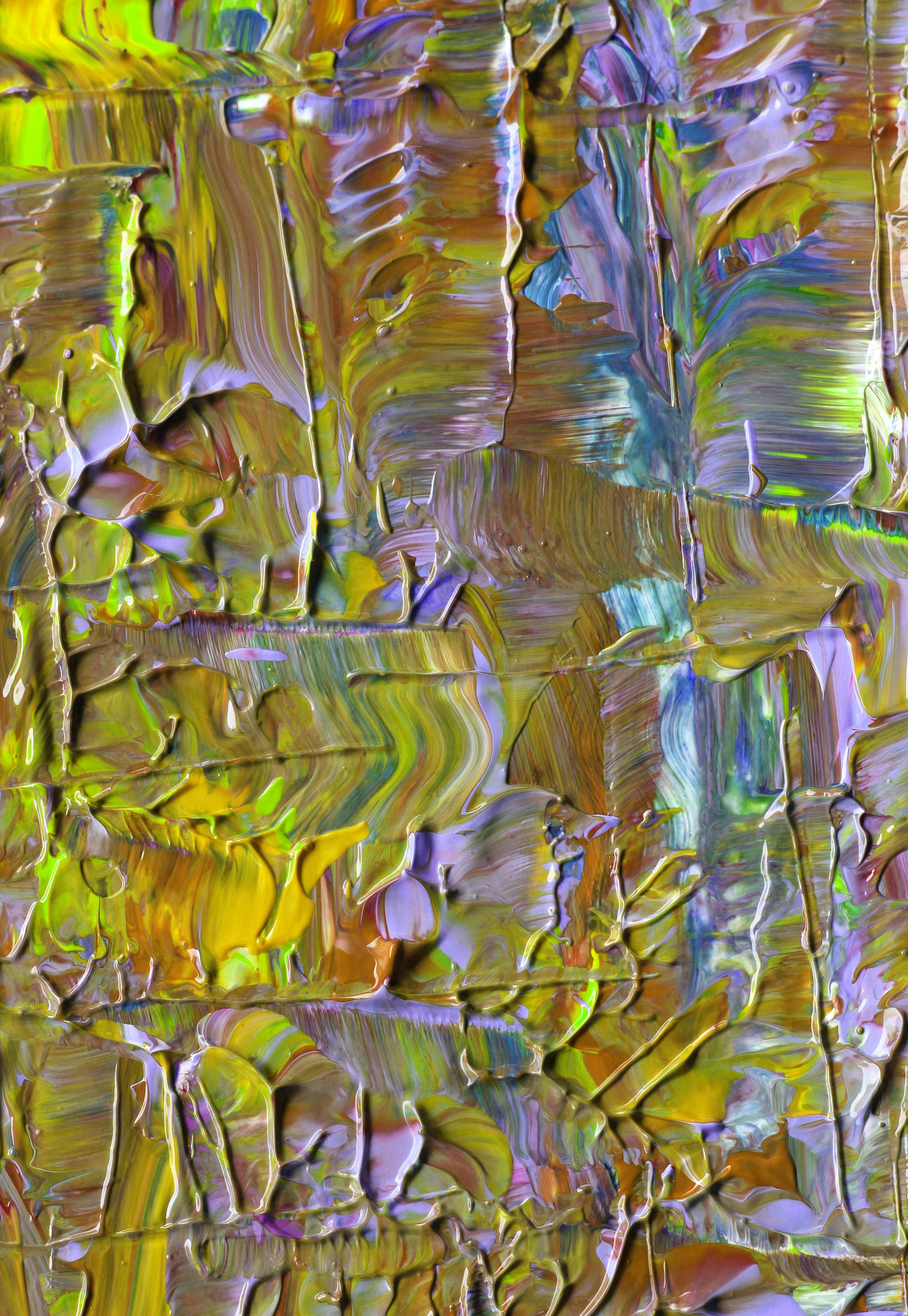 бесплатная Яркая абстрактная текстура с яркими мазками кисти Стоковое фото