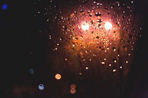 Free stock photo of after the rain, glass window, lights