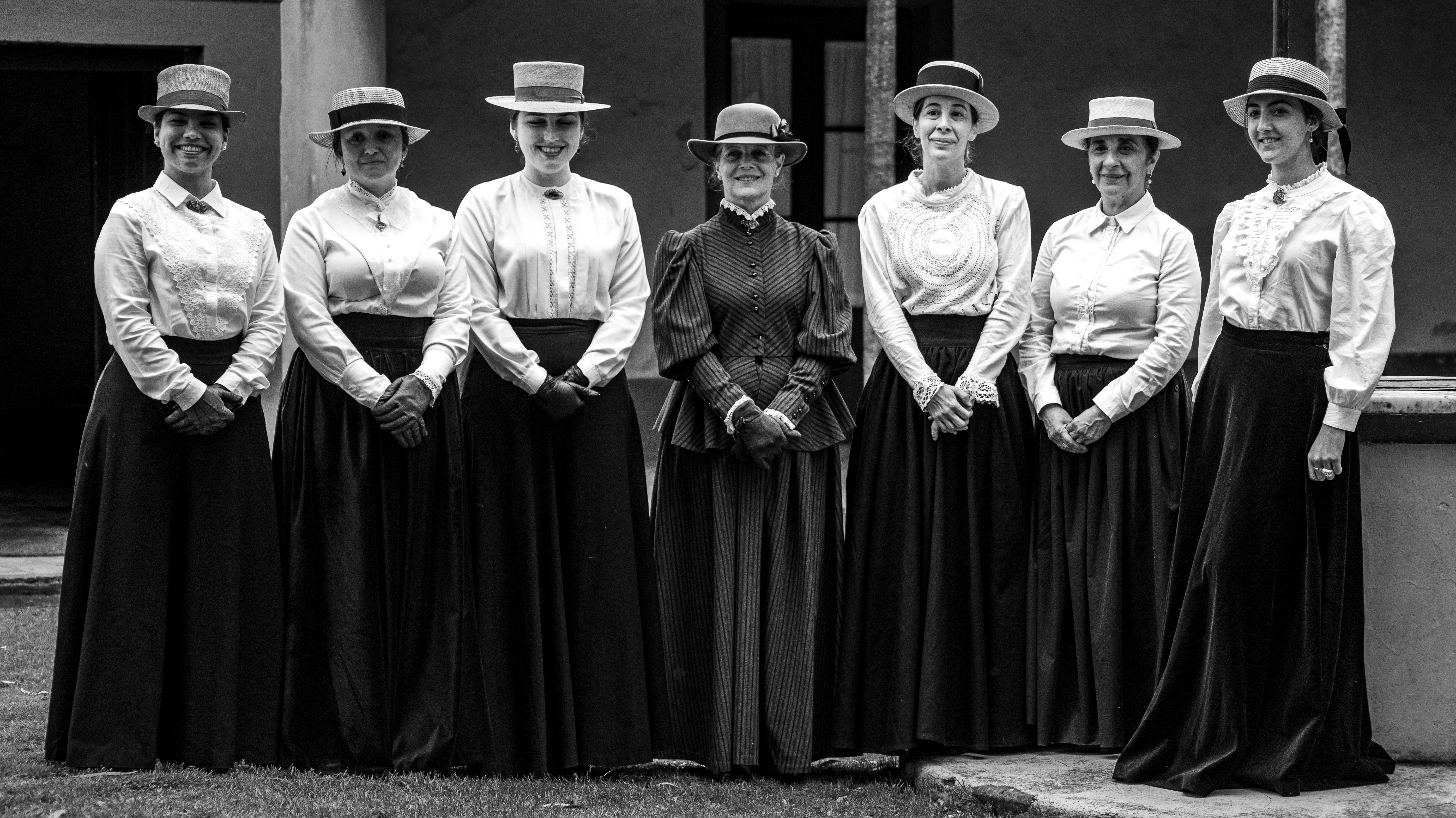 vintage portrait of women in traditional argentine attire