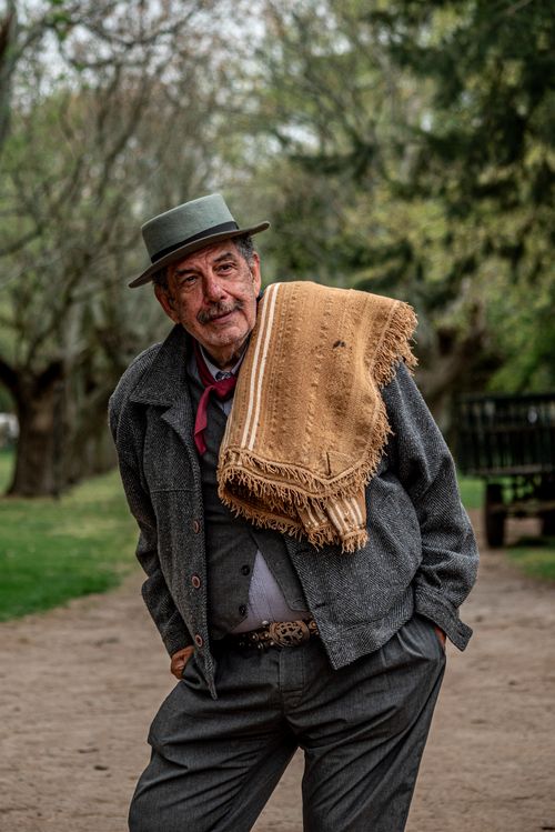 Free Portrait of an Argentine gaucho in traditional attire outdoors. Stock Photo