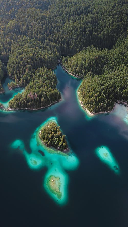 Free Aerial View of Islands Stock Photo
