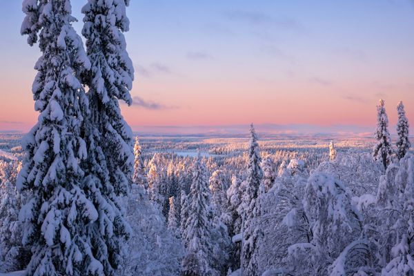 Laskettelukeskus talvi
