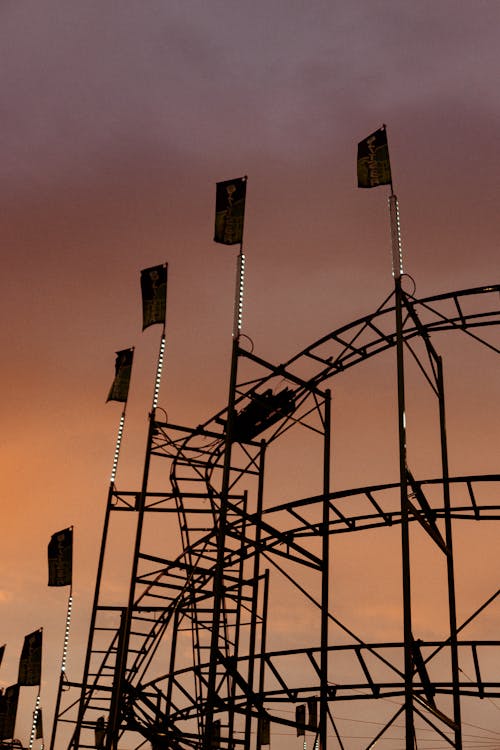 Silhouette of Roller Coaster