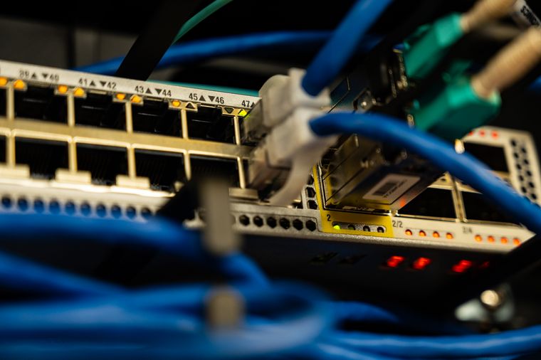 Ethernet cables plugged into a network switch — photo by Brett Sayles on Pexels