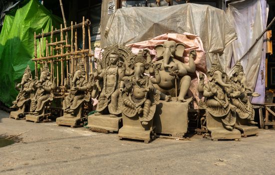 A traditional idol representing Lord Ganesha symbolism during the festival.