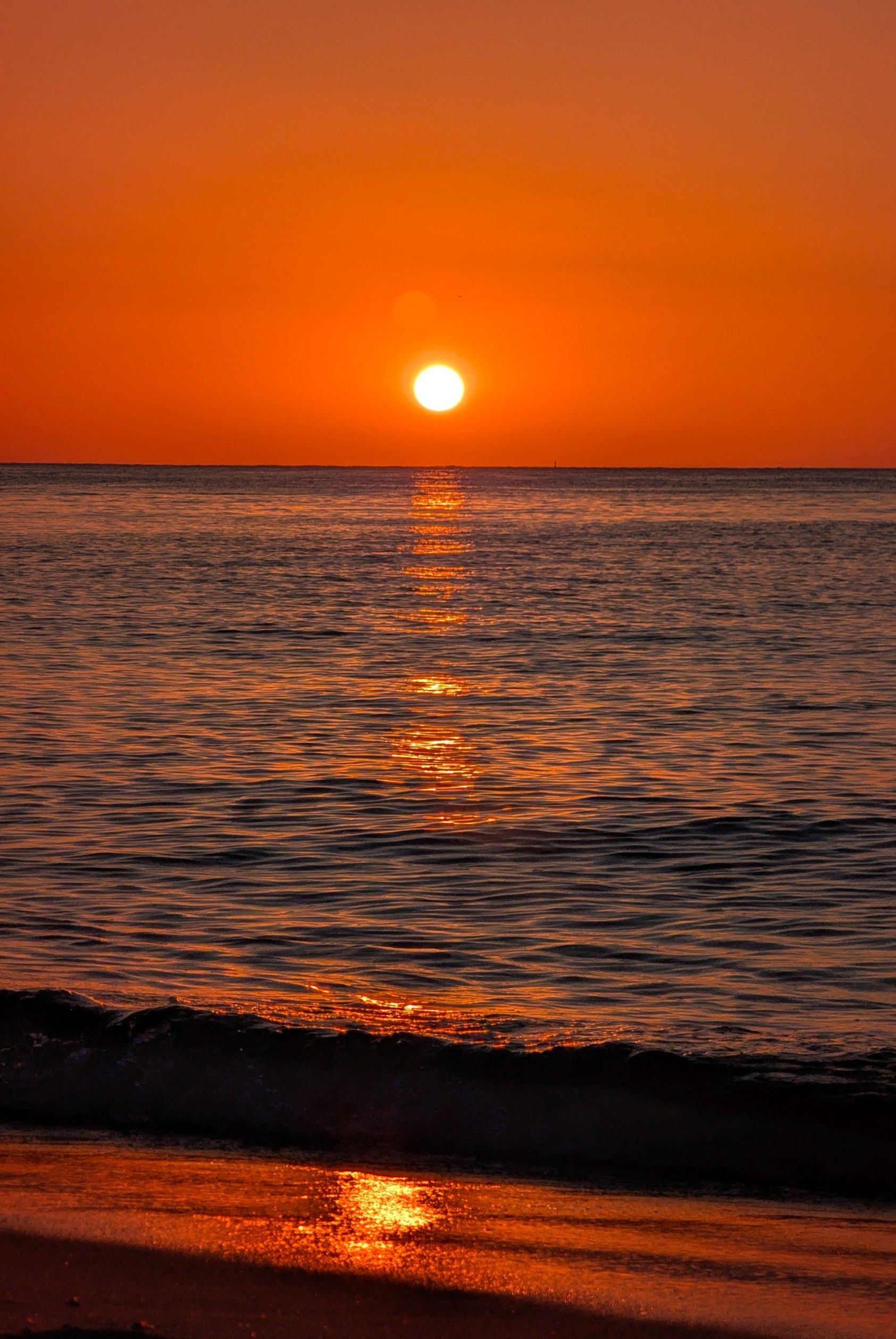 Sunset over the Cape May shoreline near Cape May Point, New Jersey