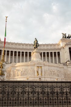 A majestic view of the Victor Emmanuel II Monument in Rome captured during the day.