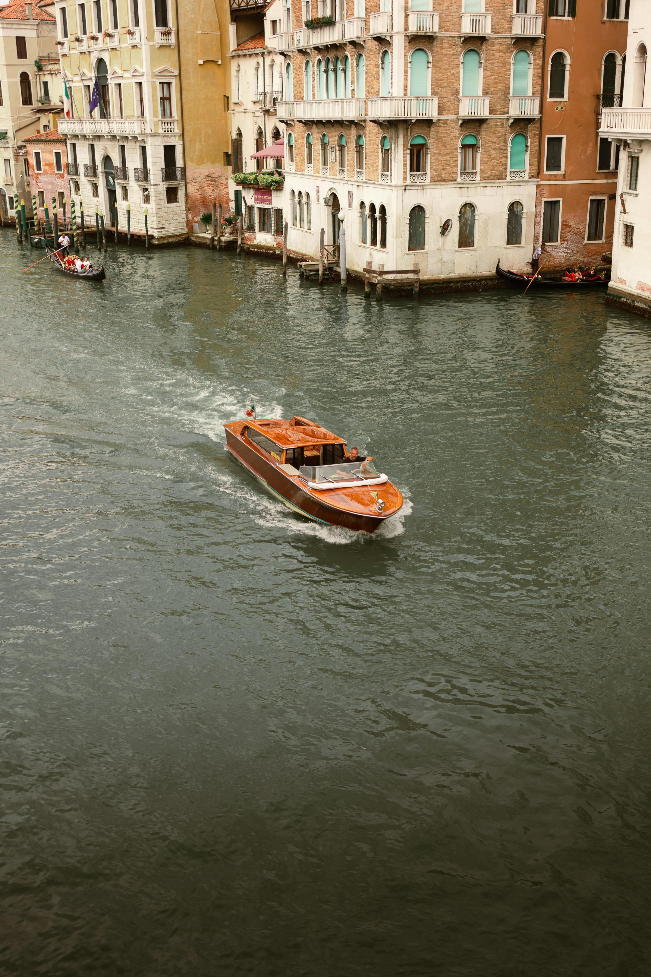 scenic view of venice s canals with boat