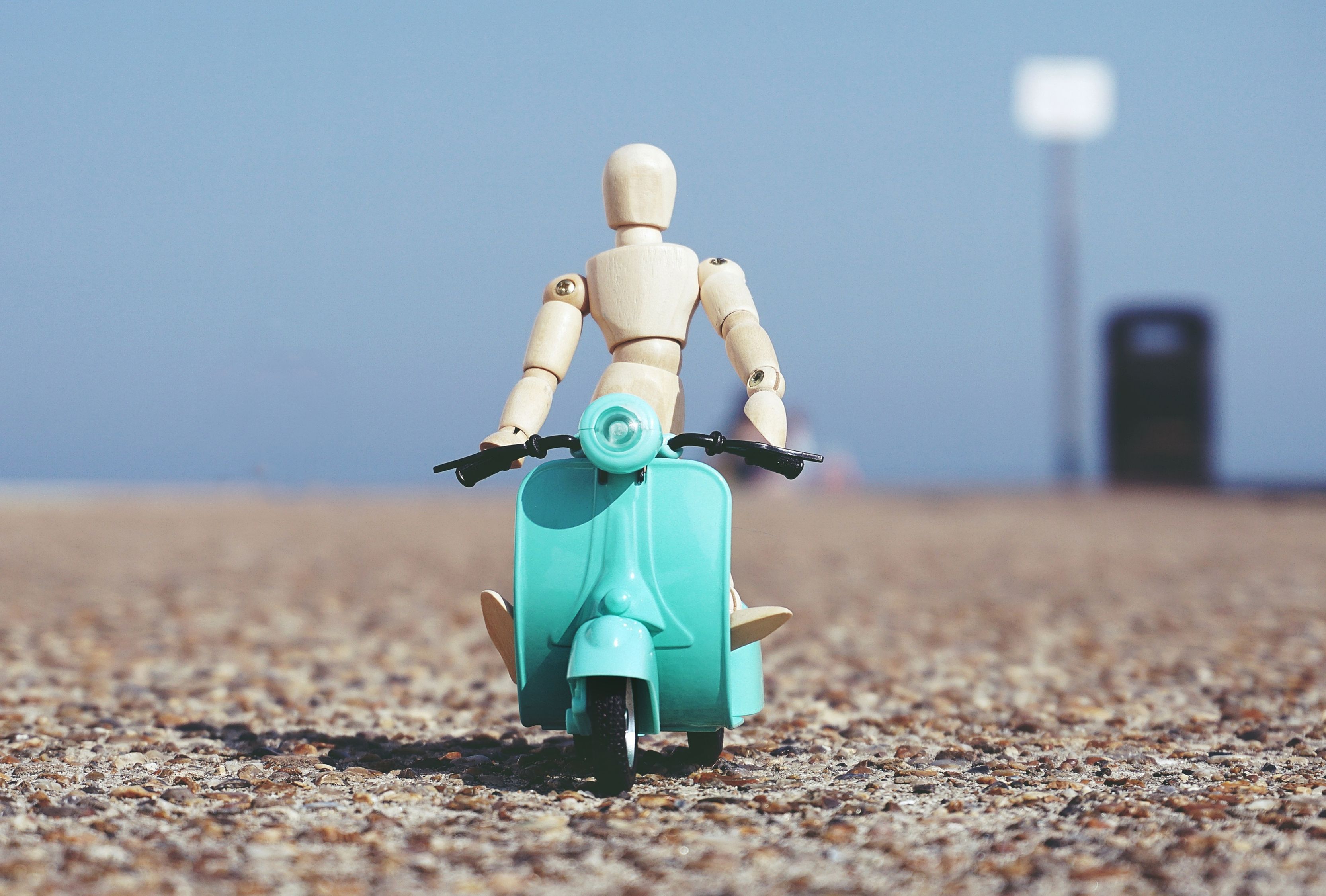 Kid Riding Robot Robot Toy Riding A Scooter · Free Stock Photo