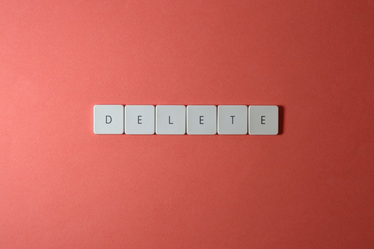 Responding to deletion requests in AI models Keyboard keys spelling DELETE on a coral background