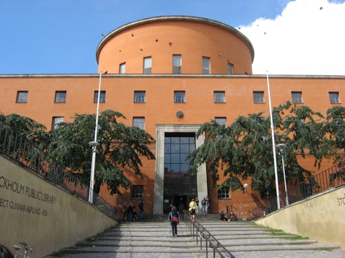 Foto profissional grátis de arquitetura, asplund, biblioteca