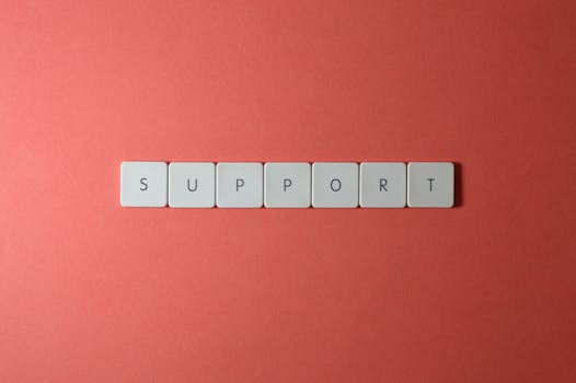 特写镜头中，红色背景上用键盘按键拼出“支持”二字