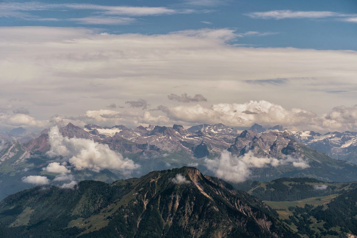 Aerial View of Mountain Covered in Clouds · Free Stock Photo
