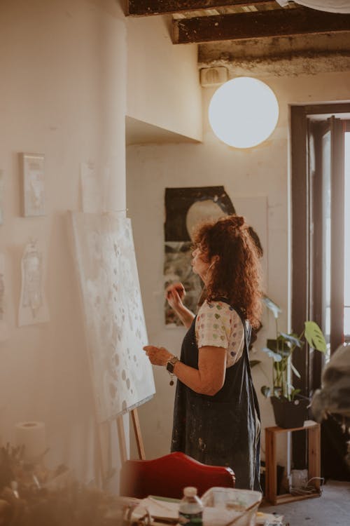 Free Photo Of A Woman Painting Stock Photo