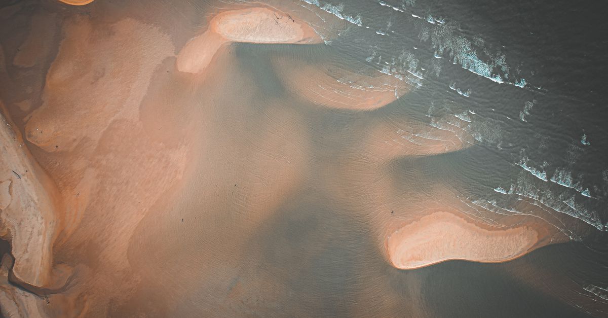 Mars Jezero Crater river delta aerial view from orbit