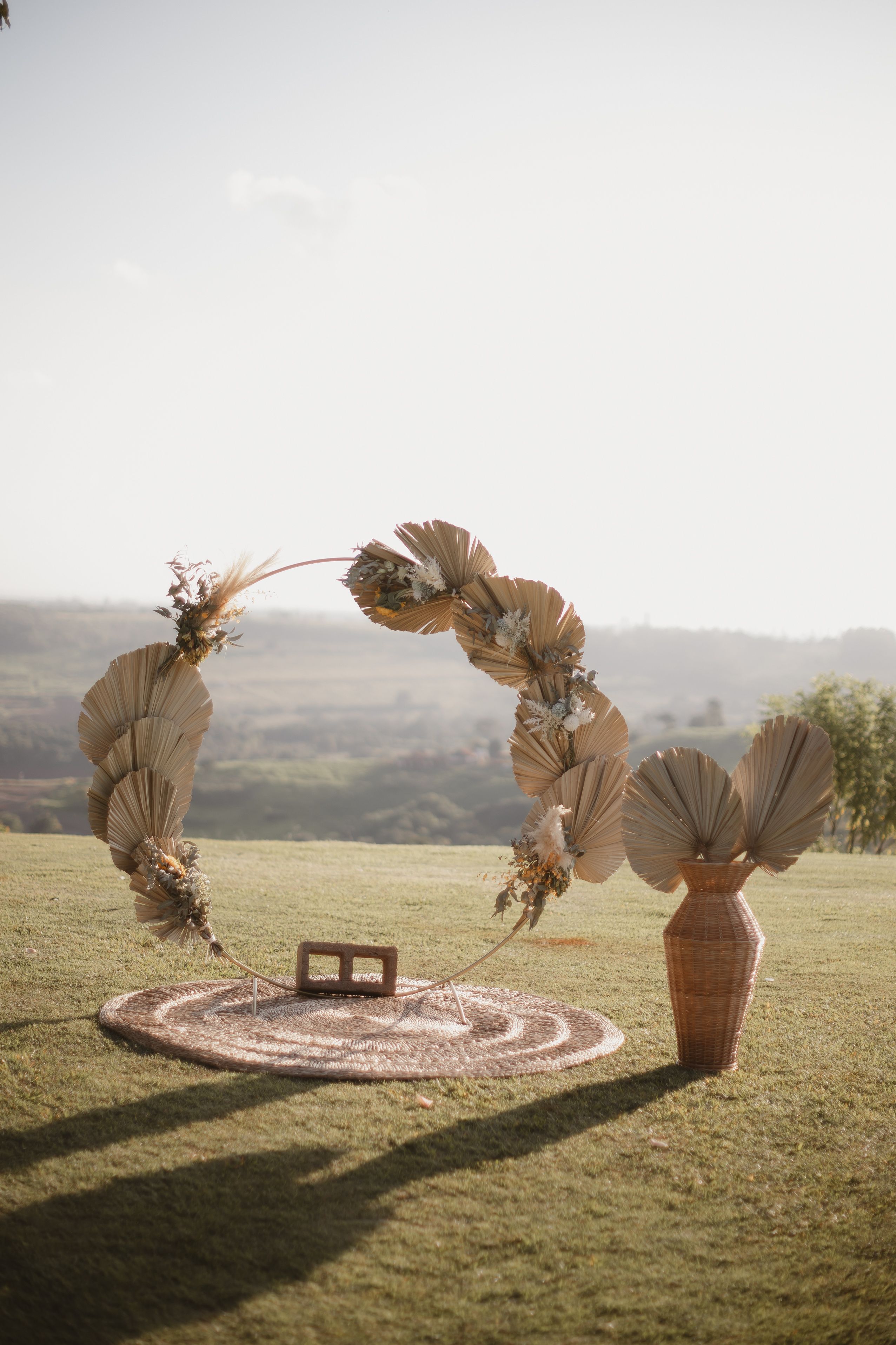 Elegant Outdoor Boho Wedding Arch Decor · Free Stock Photo