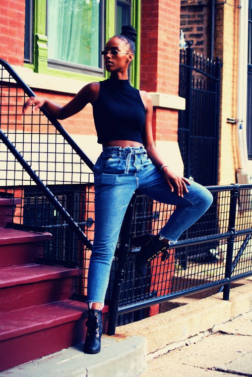 Free Photo Of Woman Wearing Black Top Stock Photo