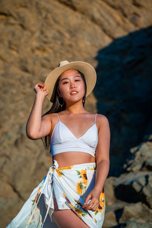 Free Photo Of Woman Touching Her Hat Stock Photo