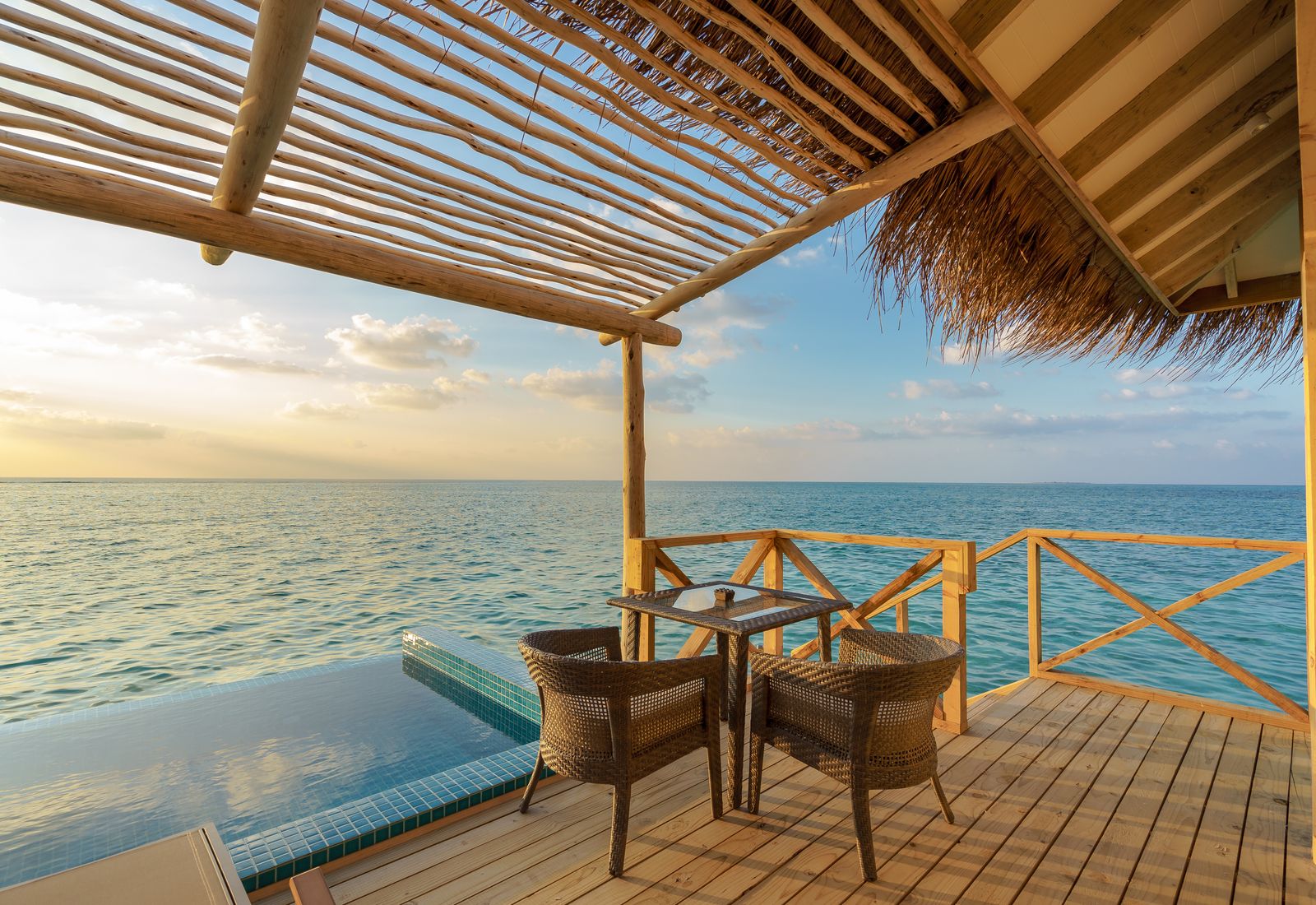 Presidential villa with private pool and tropical beachfront privacy