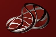 Abstract Red and White Swirling Design