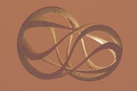 Intricate Abstract Loop Sculpture on Earthy Background