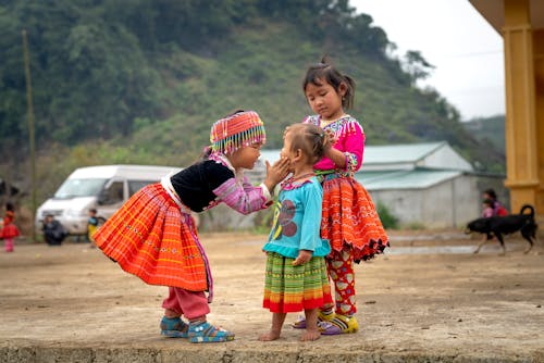 Three Girls Standing Outside