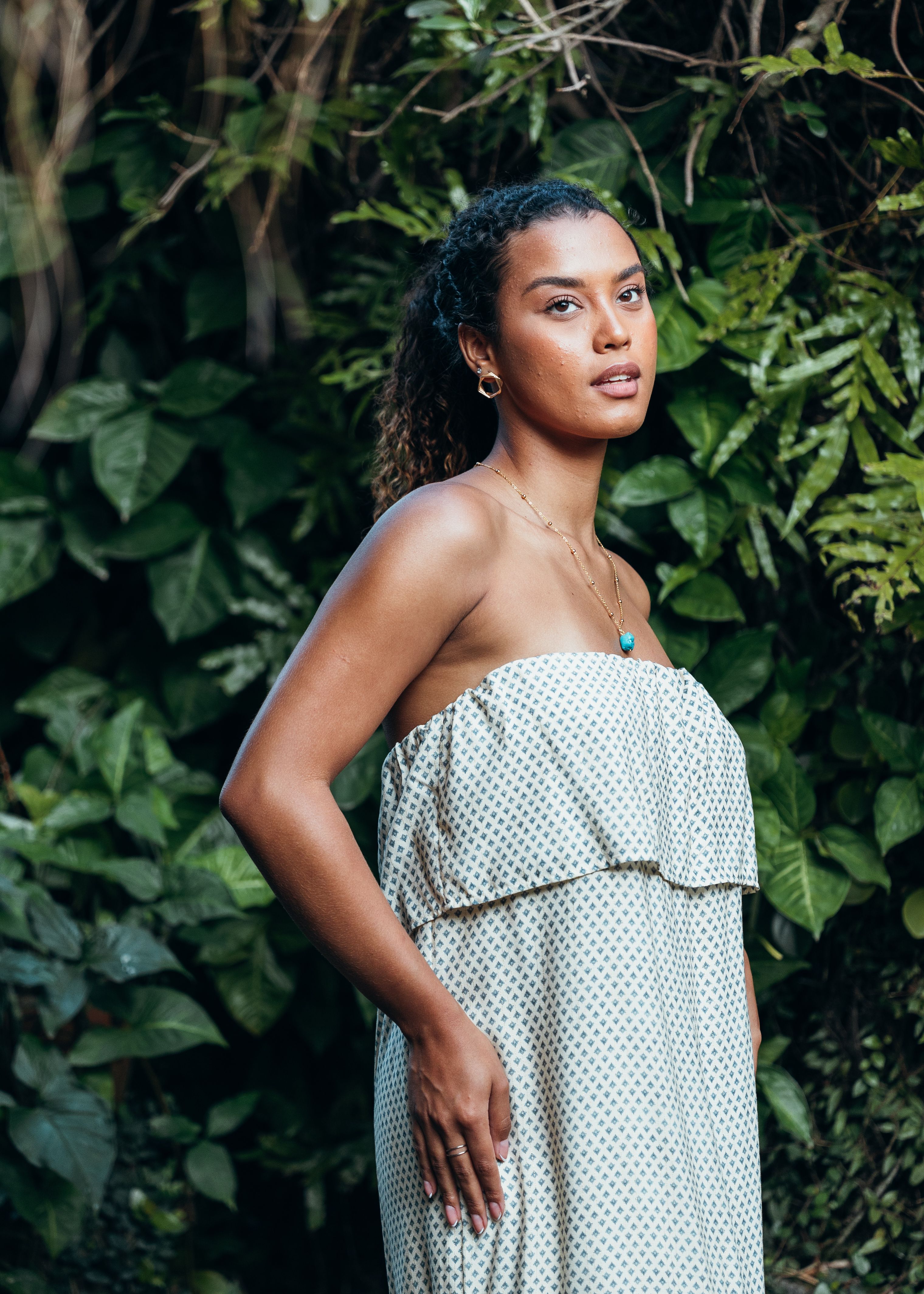 open lace back dress SELKIE CALI PUFF DRESS