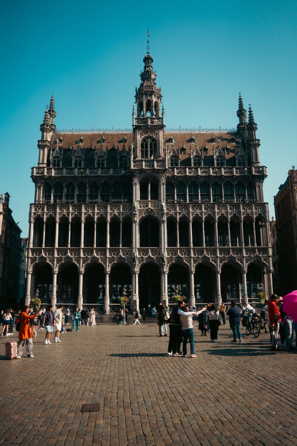 Grand Place Gothic Architecture In Brussels Free Stock Photo grand-place-gothic-architecture-in-brussels-free-stock-photo