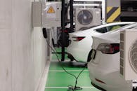 Eco-Friendly Electric Cars in Underground Parking