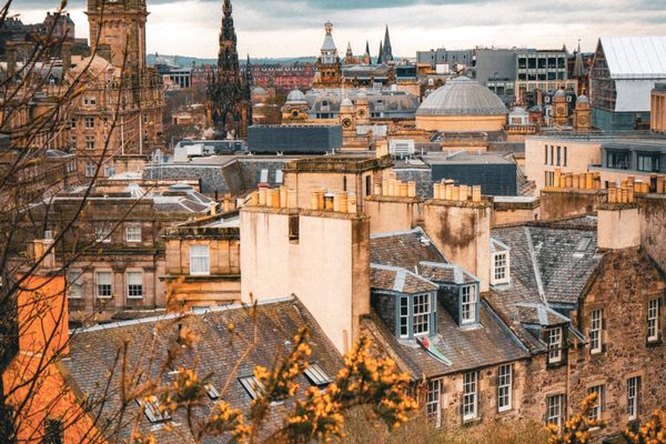 Edinburgh skyline with historic architecture