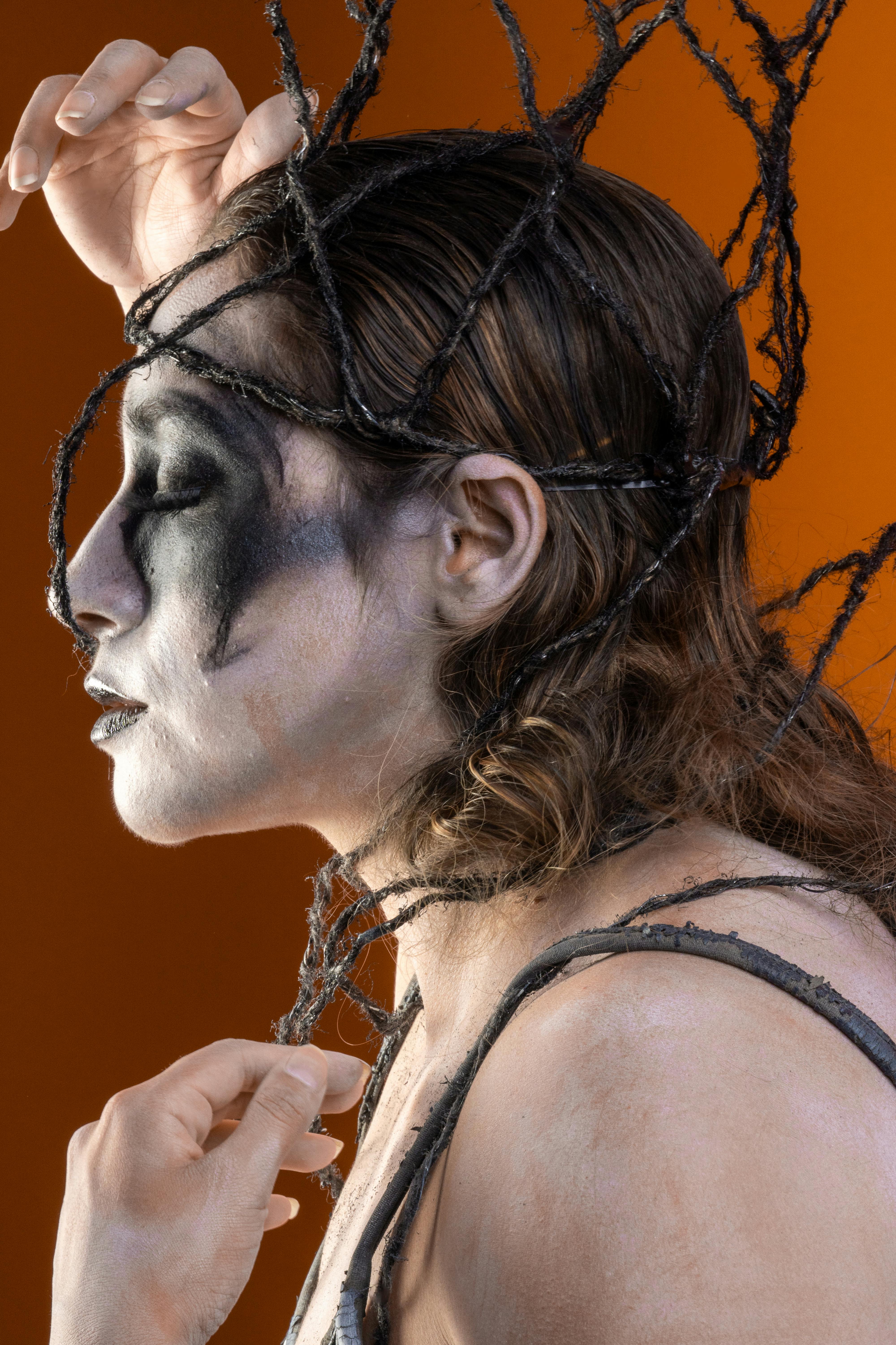 Ücretsiz Web Tasarımıyla Dramatik Cadılar Bayramı Makyajı Stok Fotoğraflar