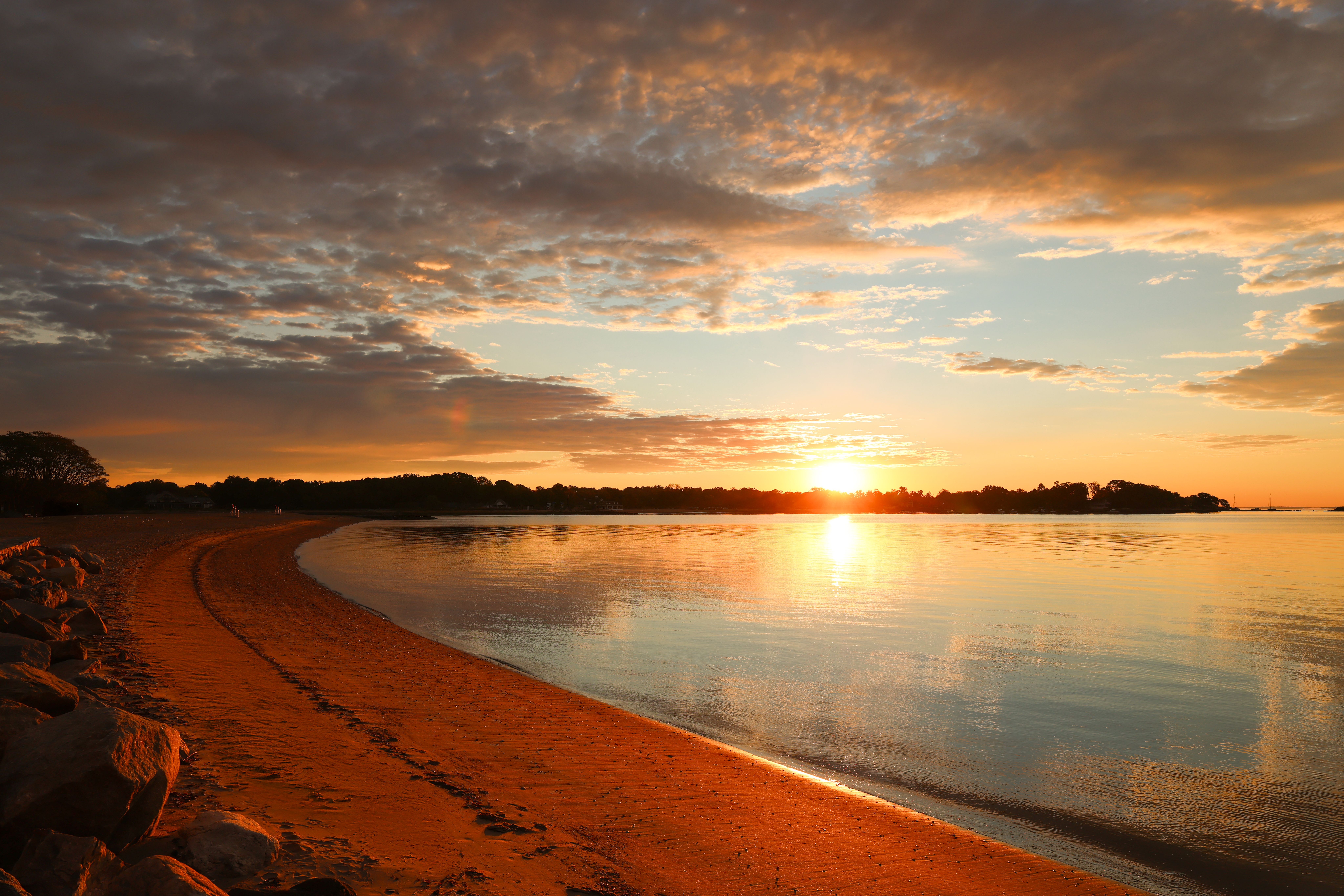 Beautiful Sunrise by Serene Beach Shoreline · Free Stock Photo