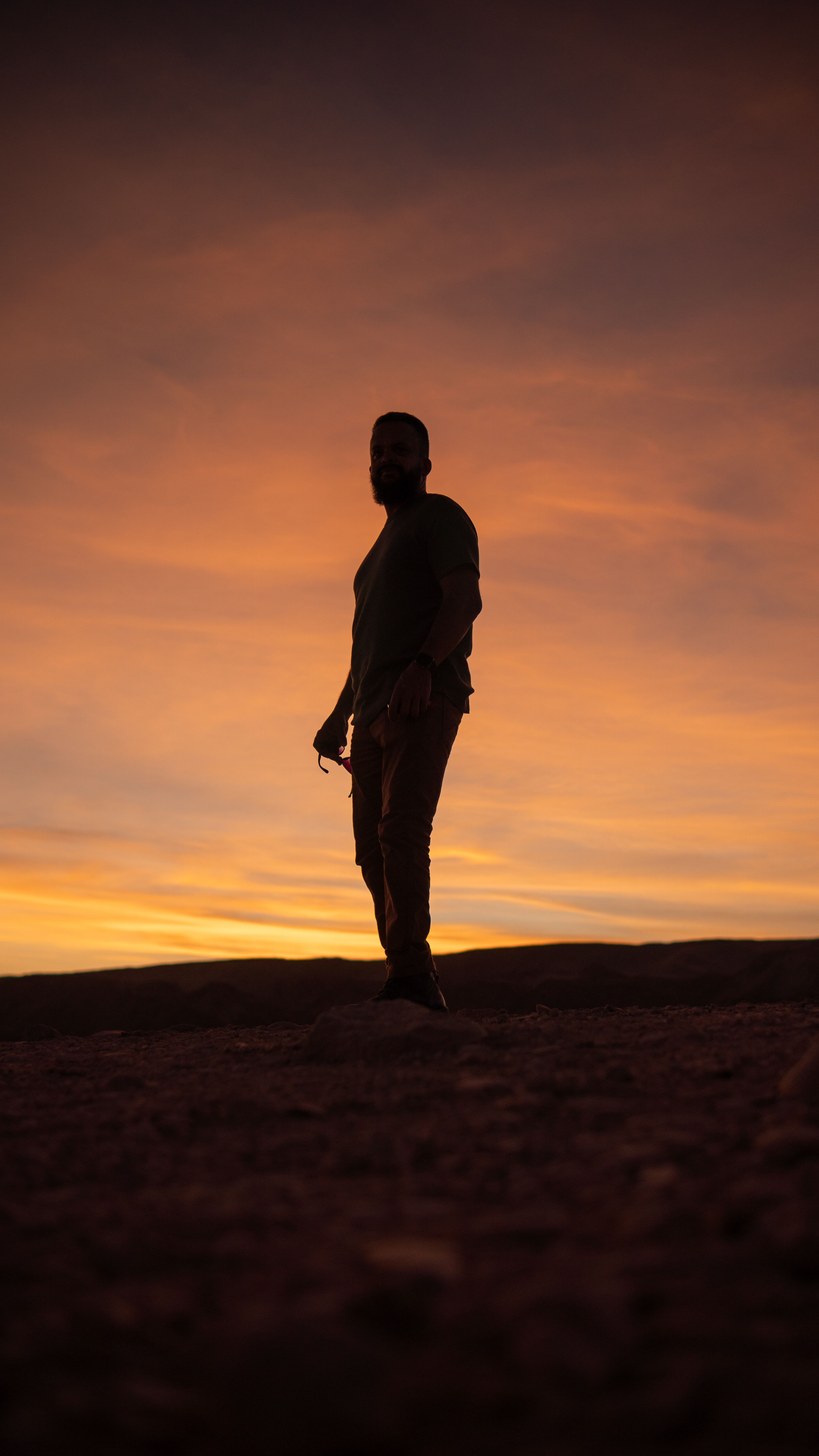 Silhouette of a Man during Sunset · Free Stock Photo