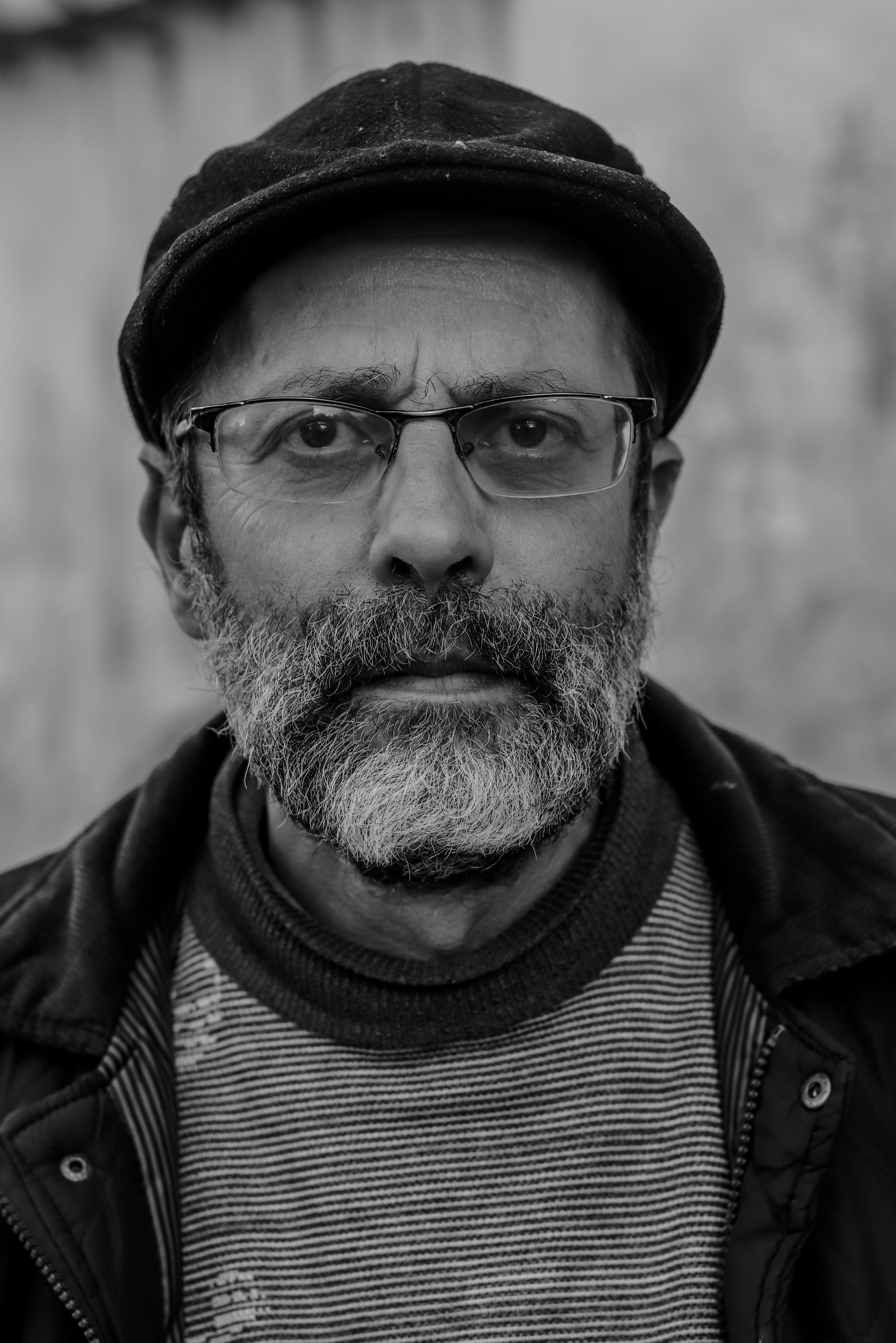 Portrait of Mature Man in Black and White · Free Stock Photo