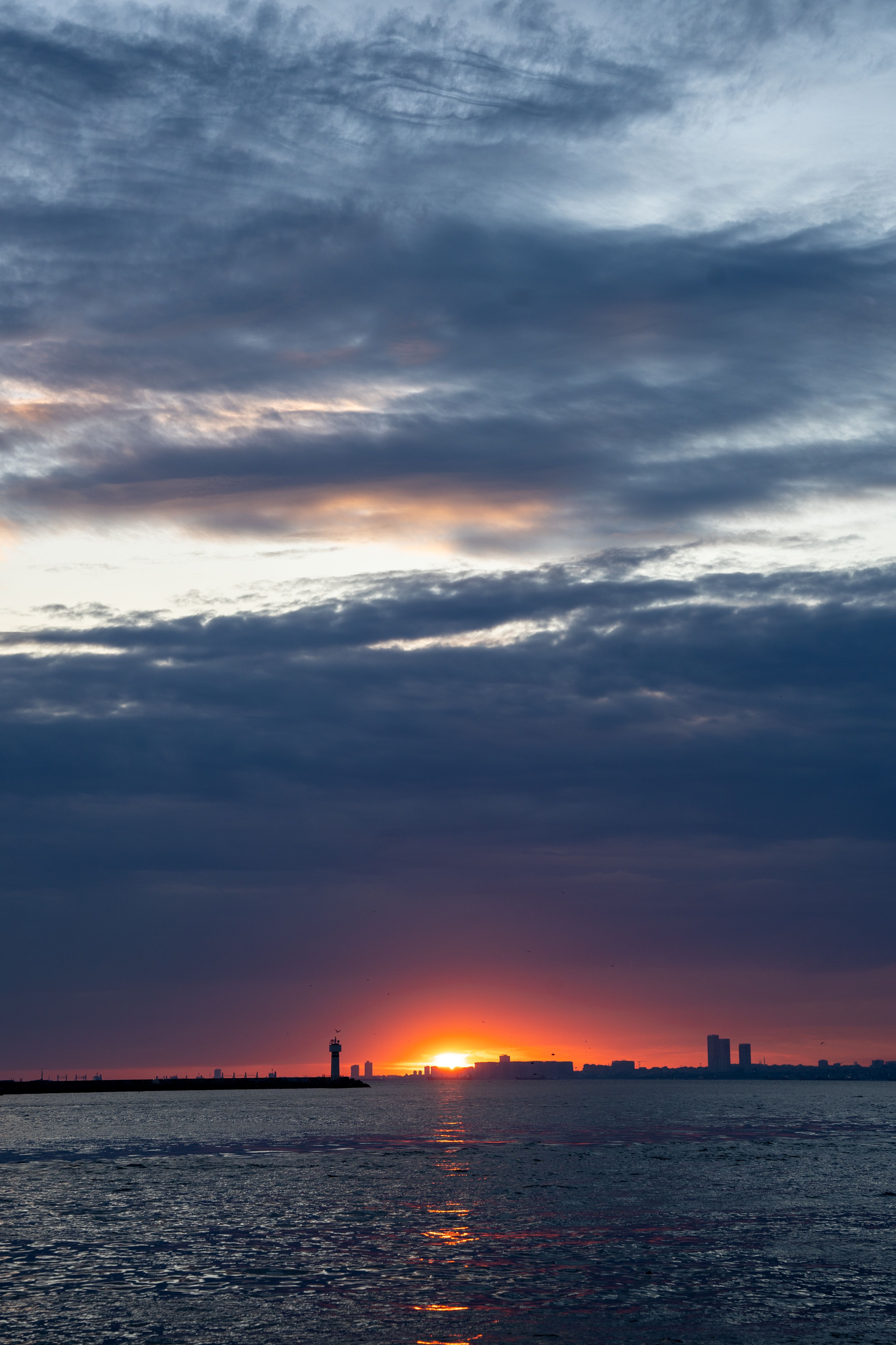 Dramatic Urban Sunset Over City Skyline · Free Stock Photo