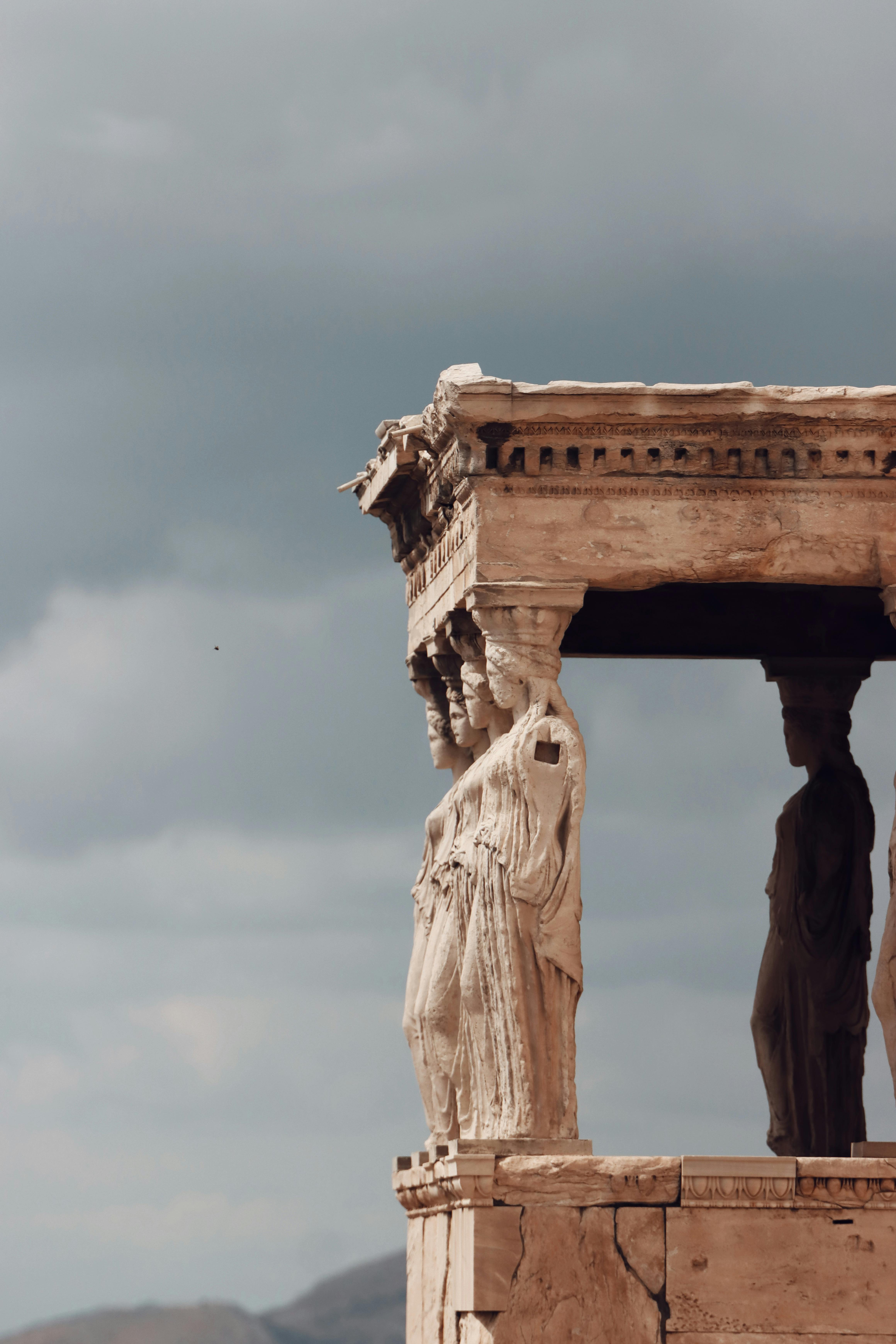 caryatids of the erechtheion in athens greece