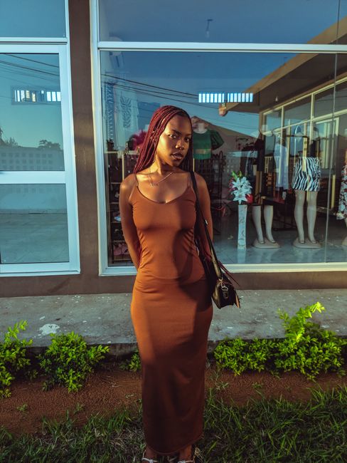 Vestido Midi Canelado