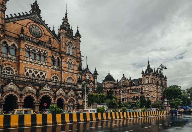 Historic Chhatrapati Shivaji Terminus building in Mumbai