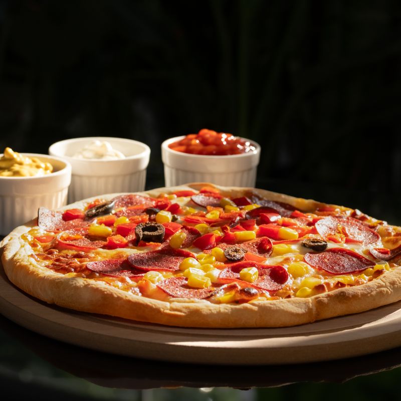 Warm Pizza Dip with Mozzarella and Pepperoni