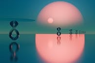 Surreal Abstract Reflections at Sunset