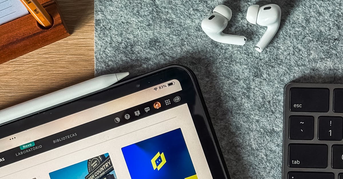 Modern Workspace Setup with iPad and AirPods · Free Stock Photo