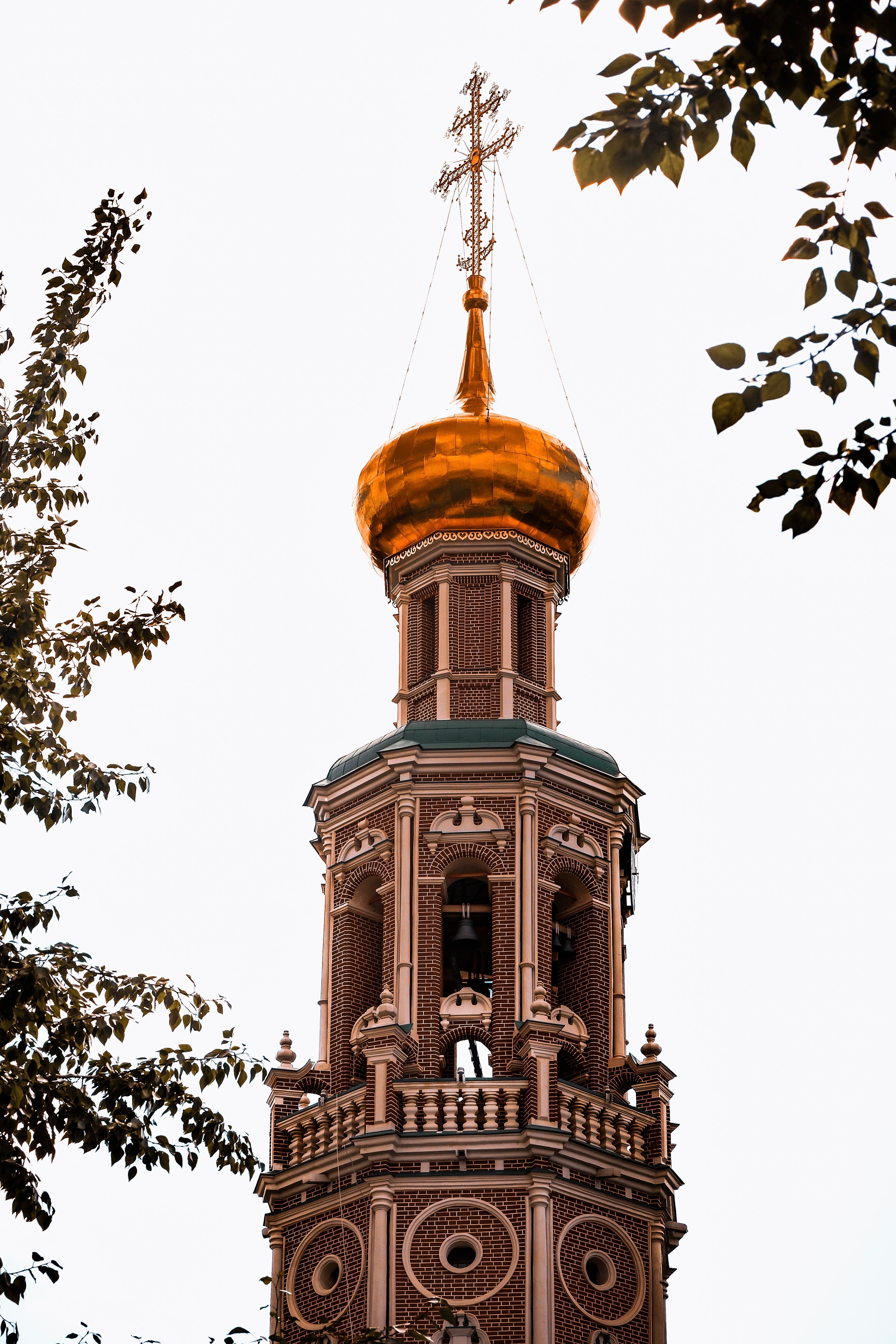 Ornate Bell Tower of Russian Orthodox Church in Moscow · Free Stock Photo