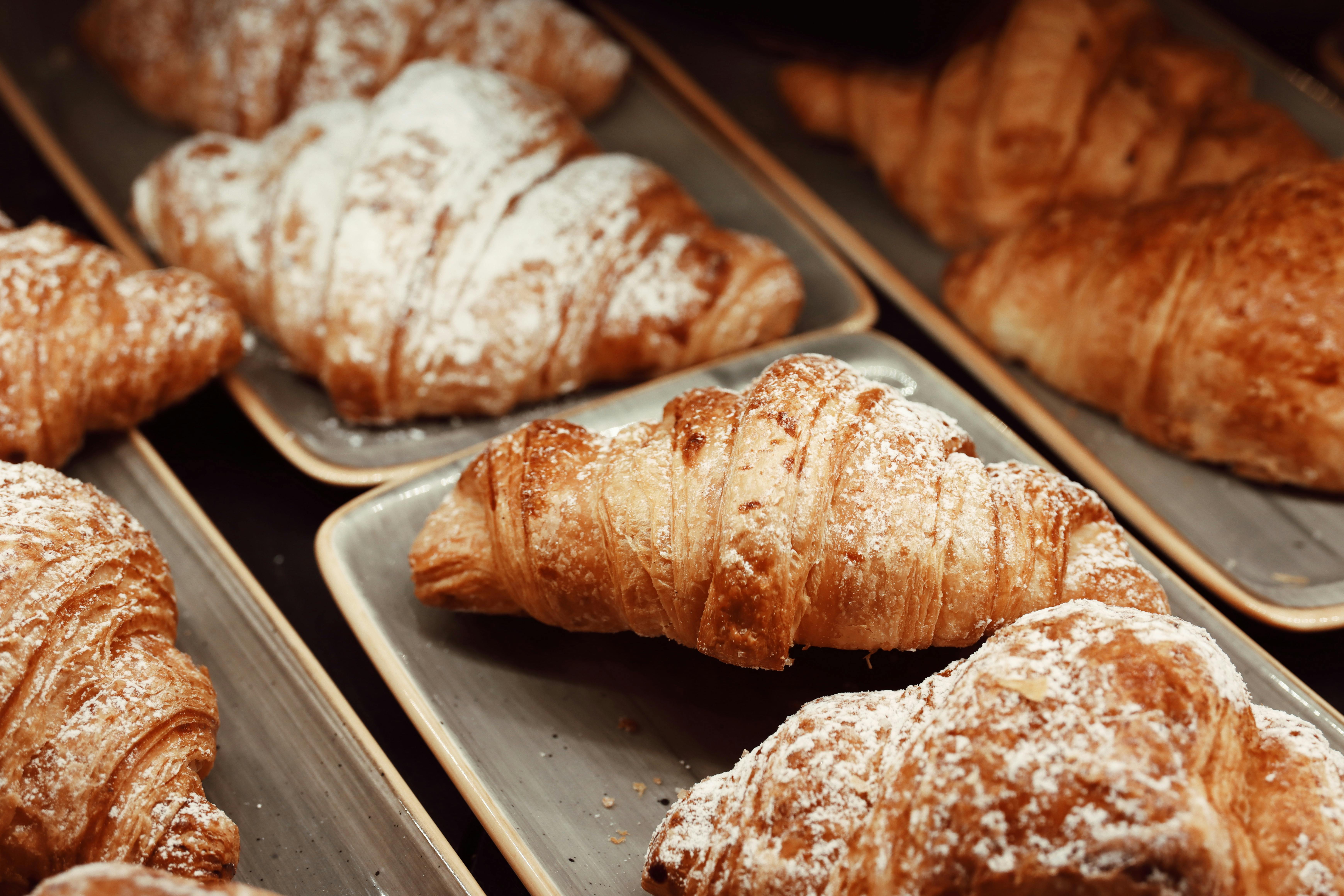 delicious fresh croissants at sardinian cafe