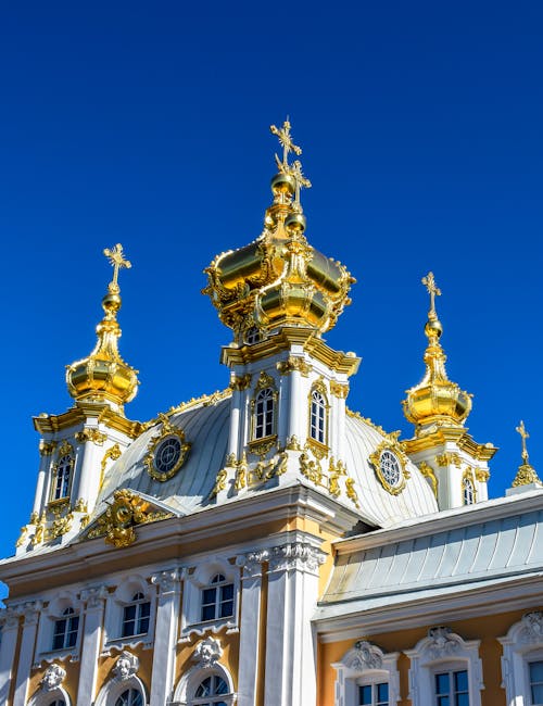 Free White and Yellow Painted Cathedral Stock Photo