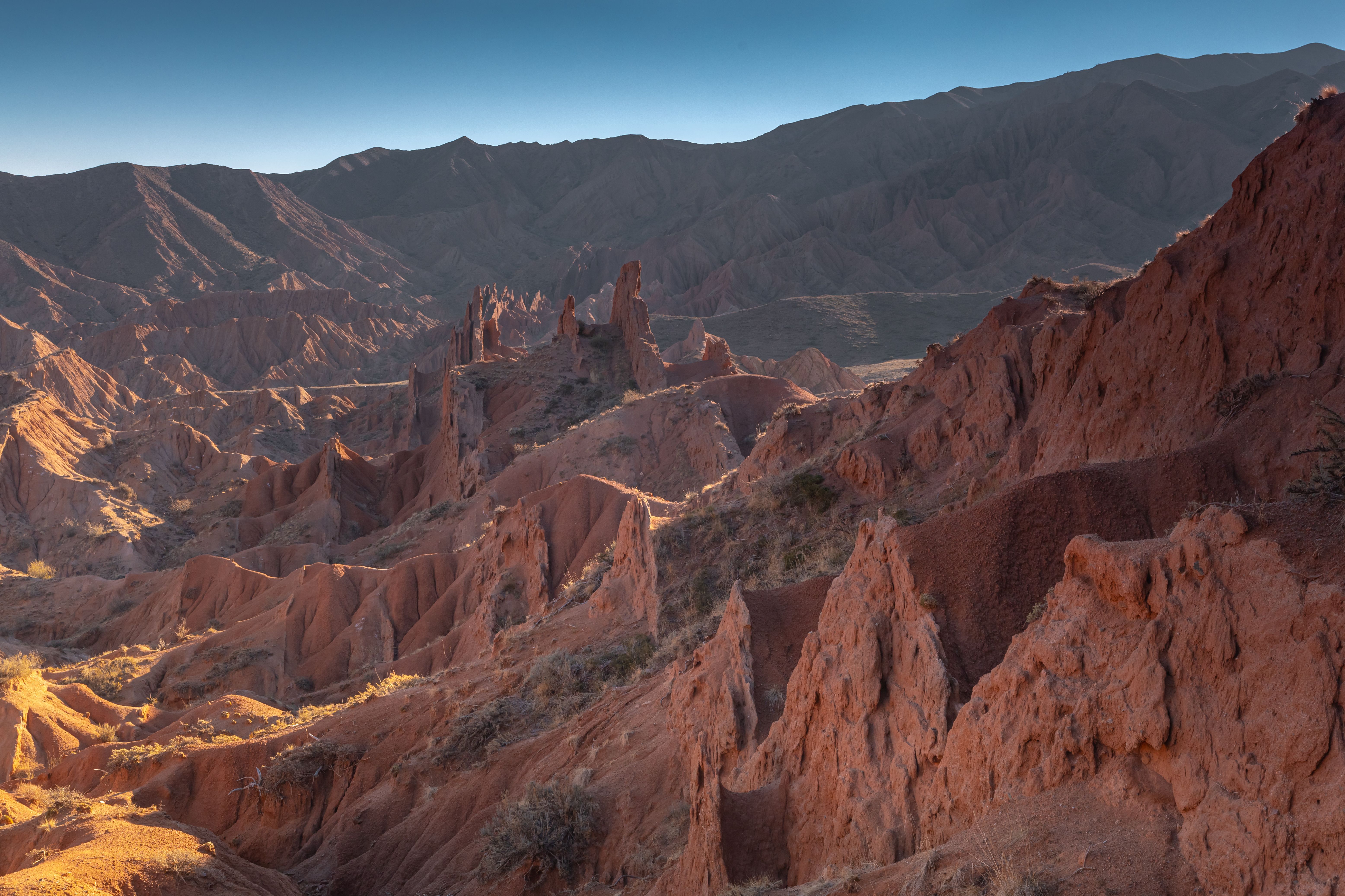 The "Seven Bulls" rock formations in Jeti-Oguz Canyon