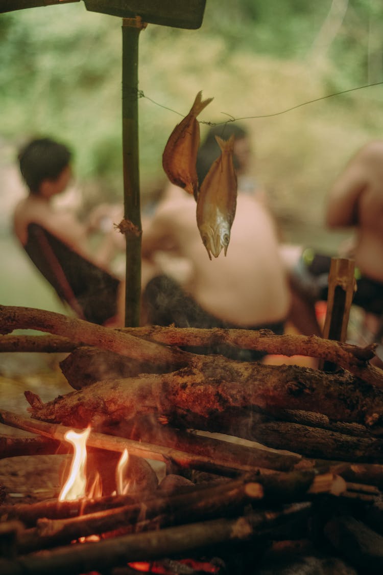 Smoking A Fish On A Line