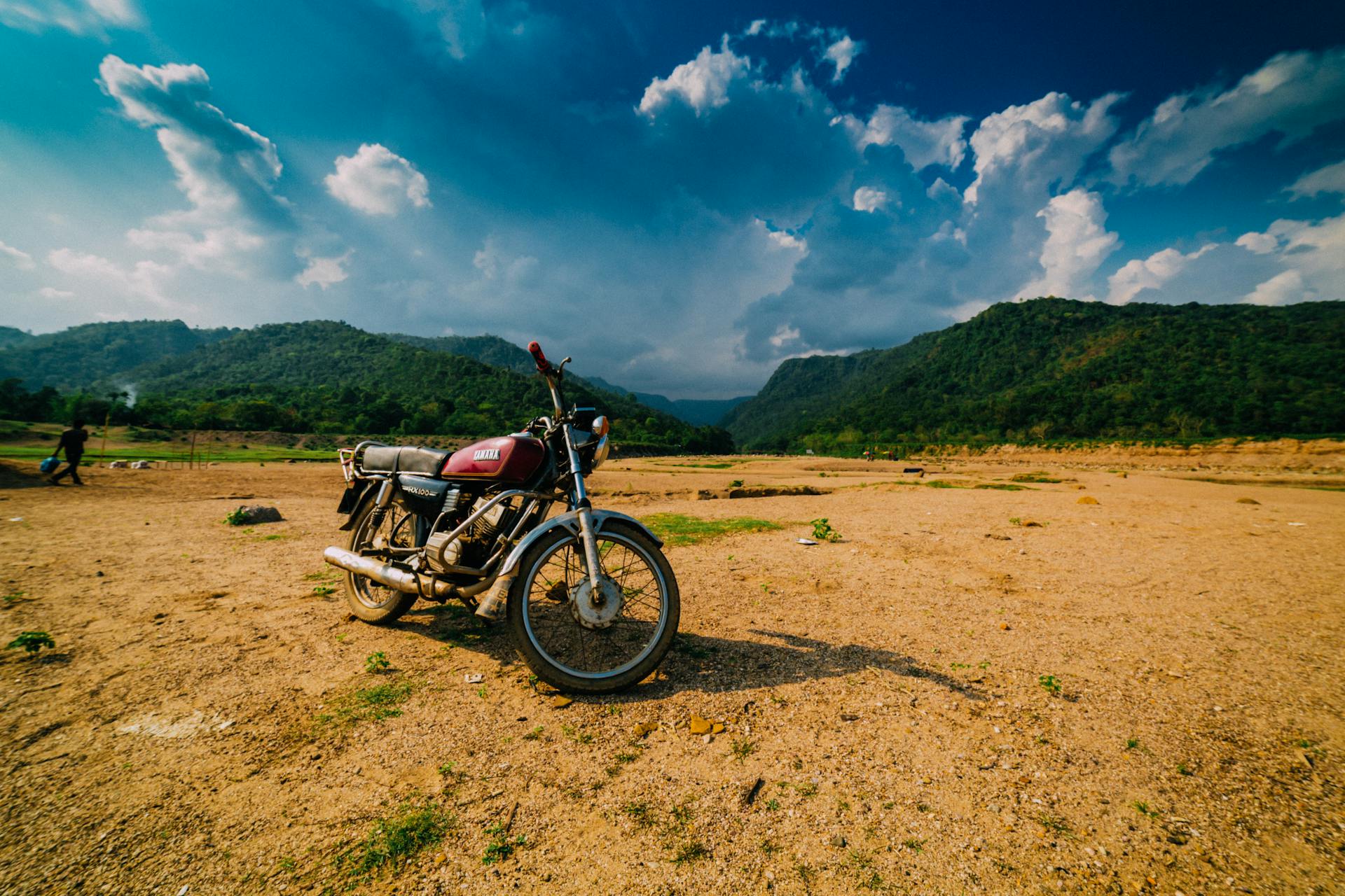 Red and Black Standard Motorcycle