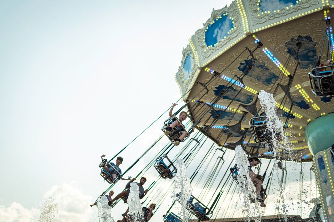 Tramre Swing Ride Thrilling Swing Ride at Theme Park Adventure · Free Stock Photo