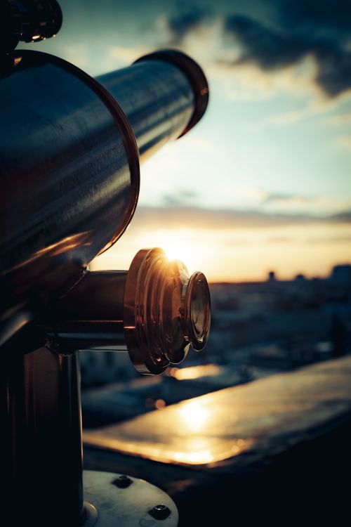 Telescope at sunrise